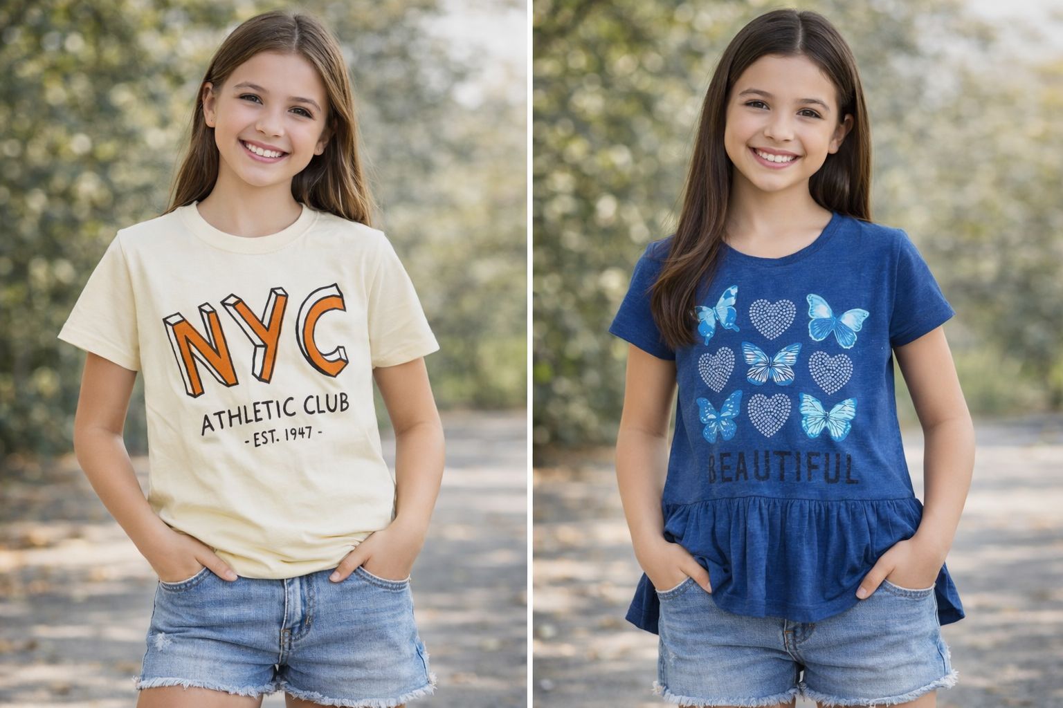 Girls tshirt and boys tshirt