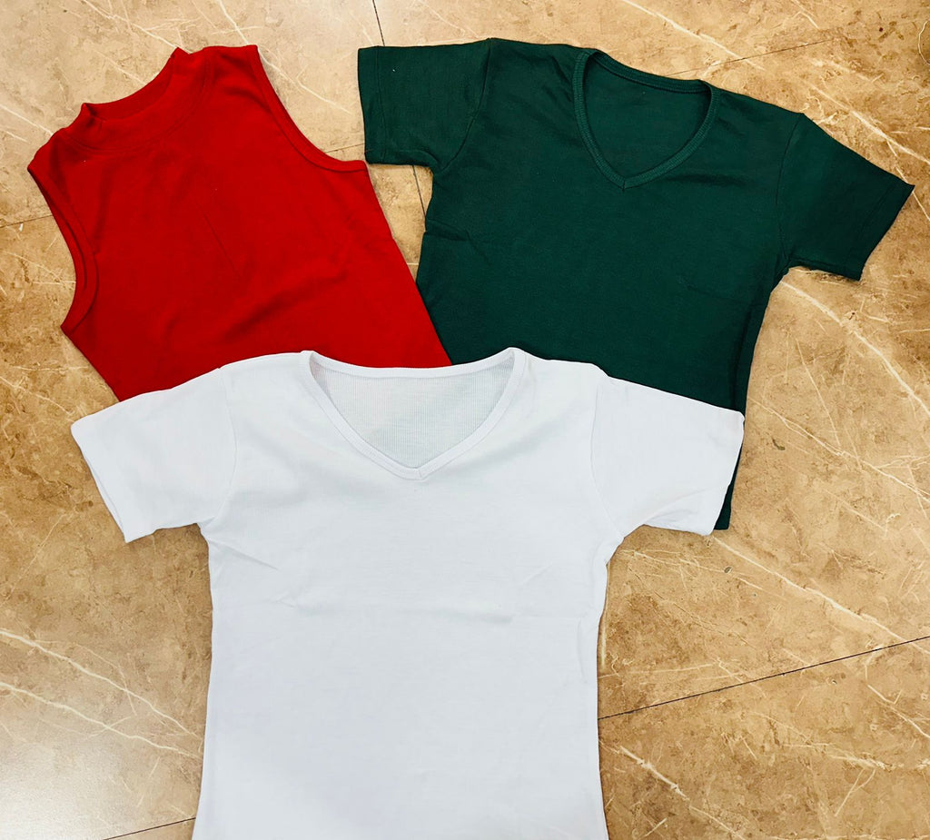 Girls crop top and tshirt