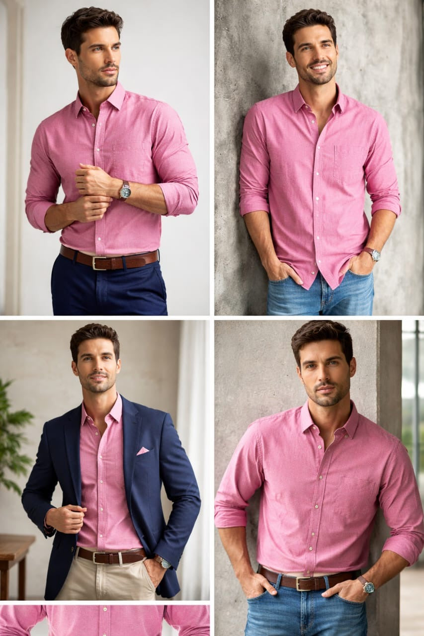 MENS BRANDED SEMI FORMAL SHIRT