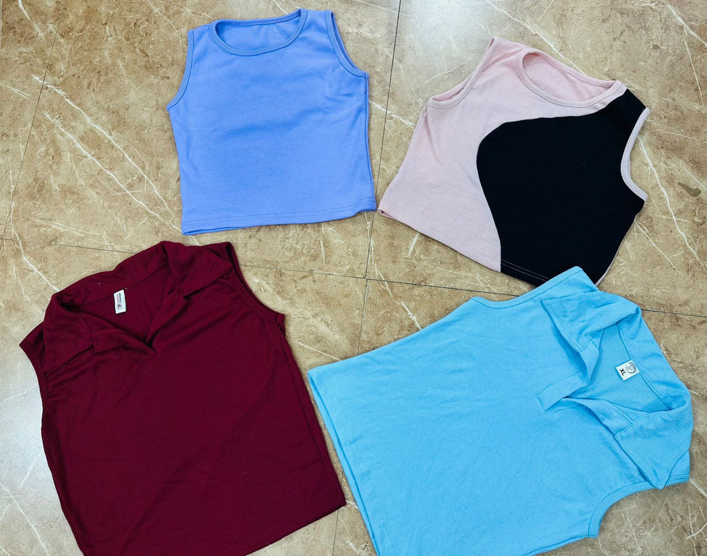 Girls crop top and tshirt
