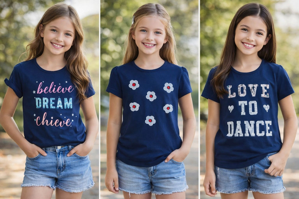 Girls tshirt and boys tshirt