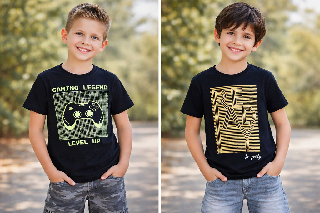 Girls tshirt and boys tshirt